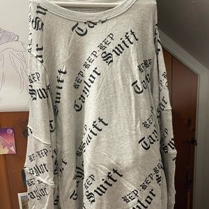 Taylor Swift Grey Reputation Zip Crewneck